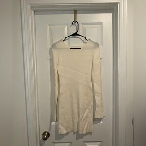 Chic Cream Long Sleeve Dress